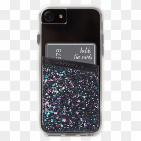 Cute Phone Cases With Card Holder, HD Png Download - black glitter png