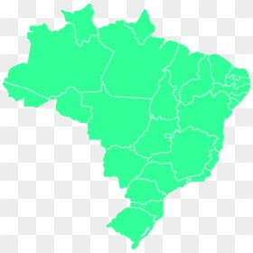 Map Of Brazil - Hdi Brazilian States, HD Png Download - brazil map png