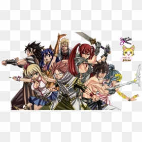 Fairy Tail Natsu Lucy Gray Erza Wendy , Png Download - Fairy Tail Gray Mavis, Transparent Png - fairy tail natsu png