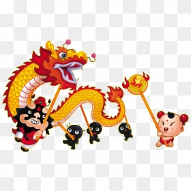 Chinese Dance Dragon Lion China Year Clipart - Dragon Chinese New Year Clipart, HD Png Download - chinese character png