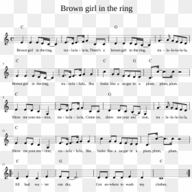 Brown Girl In The Ring Sheet Music, HD Png Download - ring girl png