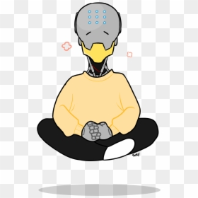 Transparent Zenyatta Png - Sitting, Png Download - overwatch zenyatta png