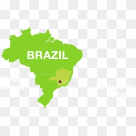 The Name Of Brazil"s Fourth Largest State, Minas Gerais, - Brazil Sao Paulo Map Png, Transparent Png - brazil map png