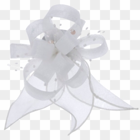 White Flower Ribbon Png, Transparent Png - black ribbon png