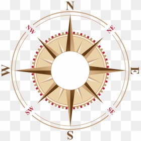 Gold Compass Vector Art, HD Png Download - compass rose png