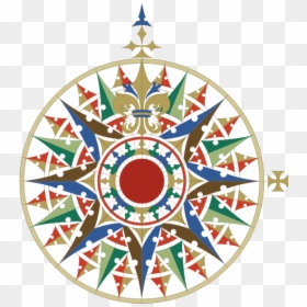 Compass Rose Cantino, HD Png Download - compass rose png