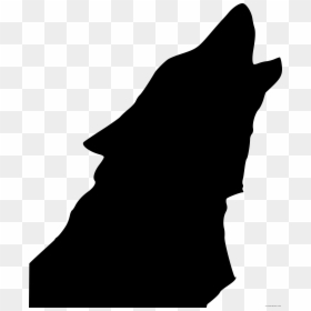 Wolf Silhouette Head, HD Png Download - wolf head png