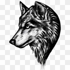 Wolf Tattoo Tribal Blue, HD Png Download - wolf head png