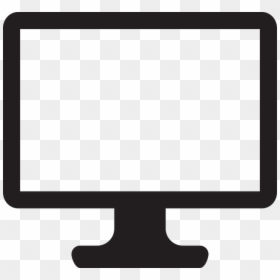 Monitor Image In Black And White, HD Png Download - computer screen png