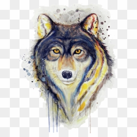 Wolf Art Black And White, HD Png Download - wolf head png