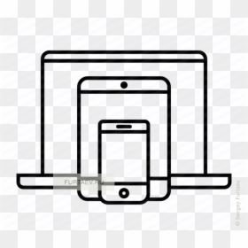 Laptop Phone Icons Png, Transparent Png - cell phone icon png
