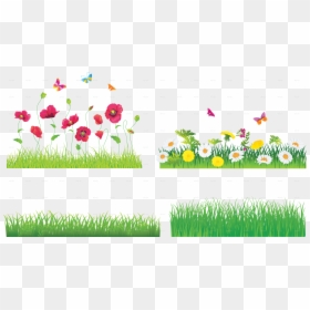 Flowers And Grass Png, Transparent Png - grass flower png
