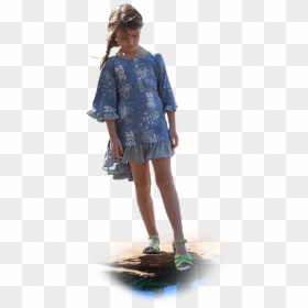 Little Girl Wearing Saltwater Sandals, HD Png Download - kids wear png