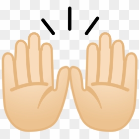 Mãos Pra Cima Emoji, HD Png Download - hand emoji png