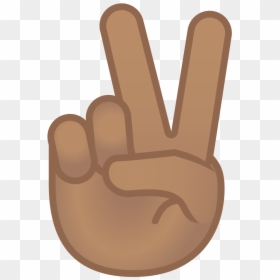Emoji Victory Hand Png, Transparent Png - ok hand emoji png