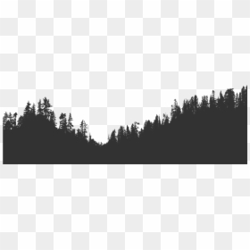 Forest Mountain Silhouette Png, Transparent Png - forest silhouette png