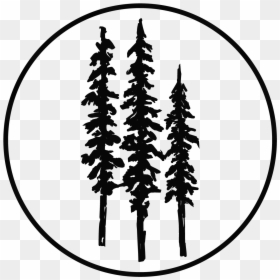 Redwoods Drawing, HD Png Download - forest silhouette png
