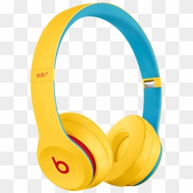 Beats Solo 3 Yellow, HD Png Download - headphone png