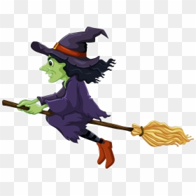 Witch Clipart Transparent Background, HD Png Download - broom png