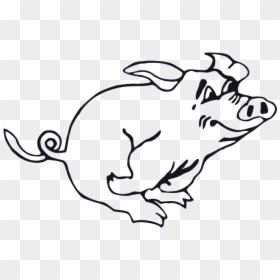 Domestic Pig Cartoon Clip Art - Snowball Animal Farm Drawing, HD Png Download - flying pig png