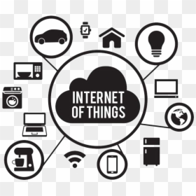 Internet Of Things Black And White, HD Png Download - internet of things png