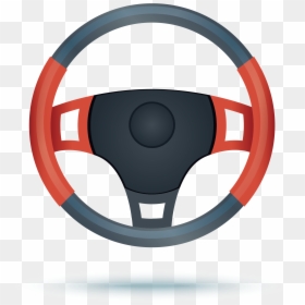 Car Steering Wheel Euclidean Vector - Cartoon Steering Wheel Clipart, HD Png Download - broken windshield png