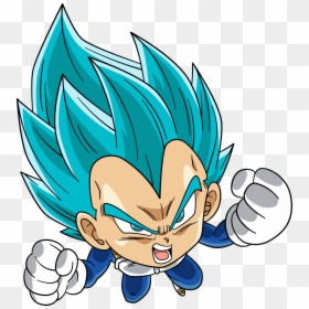 Goku Clipart Anime Chibi - Vegeta Super Saiyan Blue Chibi, HD Png Download - vegeta super saiyan god png