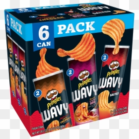 Pringles Super Stack Wavy Potato Chips Bulk - Snacks Bj Wholesale Variety Pack, HD Png Download - pringles can png