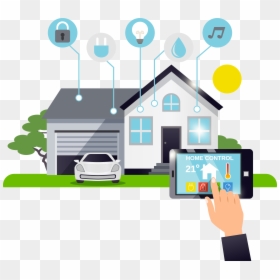 Smart Home Illustration, HD Png Download - internet of things png