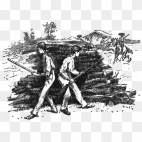 Adventures Of Huckleberry Finn 1885-p153 - Grangerfords And Shepherdsons, HD Png Download - pile guns png