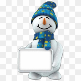 Snowman - Snowman With Sign, HD Png Download - snowman head png