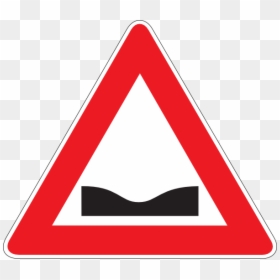 Road Signs Uneven Road, HD Png Download - pothole png
