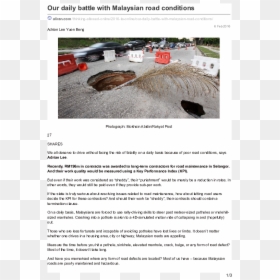 Curb, HD Png Download - pothole png
