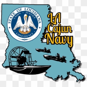 Louisiana Cajun Navy - State Of Louisiana, HD Png Download - navy emblem png