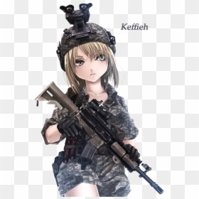 Clip Art Desenho De Armas - Army Anime Girl Png, Transparent Png - armas png