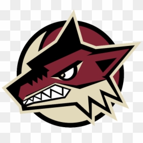 Phoenix Coyotes Nlack Logo, HD Png Download - coyotes logo png