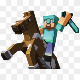 Minecraft Clipart Minecraft Horse - Minecraft Steve On Horse, HD Png Download - minecraft horse png