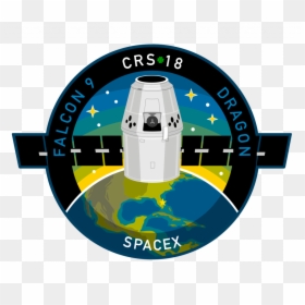 Spacex Crs 18 Patch, HD Png Download - spacex png