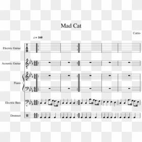Don T Think Twice Utada Sheet Music, HD Png Download - mad cat png