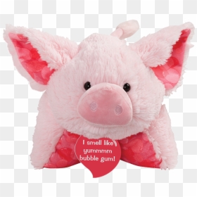 Sweet Scented Bubble Gum Piggy Pillow Pet Open - Pig Pillow Pet, HD Png Download - bubble puppy png