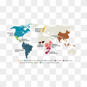 Fifa Map Of Countries, HD Png Download - south america map png