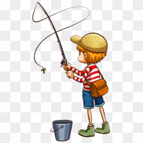 Fishing Rod Png - Girl Fishing Clipart, Transparent Png - minecraft fishing rod png
