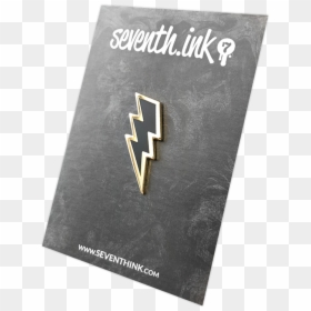 Lightning Bolt Enamel Pin By Seventh - Lapel Pin, HD Png Download - black lightning bolt png