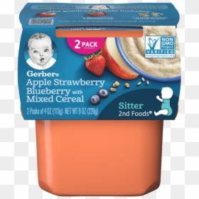 2nd Foods Apple Strawberry Blueberry - Gerber Baby Food, HD Png Download - blue berry png