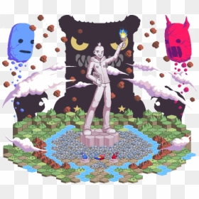 53 Statue Of Stamper As Star Bear - Pit People Bear Art, HD Png Download - pit people png