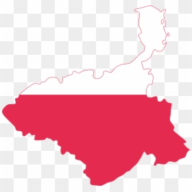 Poland Map With Flag, HD Png Download - poland flag png