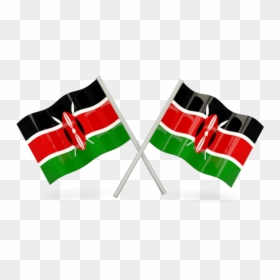 Two Wavy Flags - Transparent Kenyan Flag Png, Png Download - kenya flag png