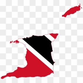 Trinidad And Tobago Port Of Spain, Trinidad And Tobago - Trinidad And Tobago Flag Map, HD Png Download - spain map png