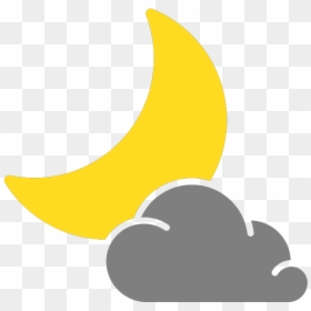 Simple Weather Icons Cloudy Night - Cloudy Night Weather Symbol, HD Png Download - weather icons png transparent