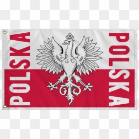 Polish Coat Of Arms Flag - Polish Flag, HD Png Download - poland flag png